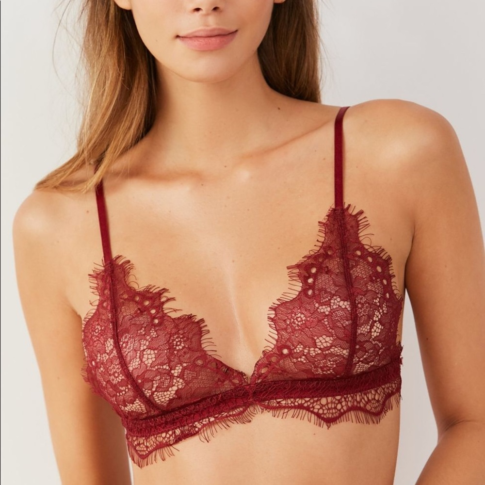 Out From Under Annette Lace Triangle Bra in BLACK